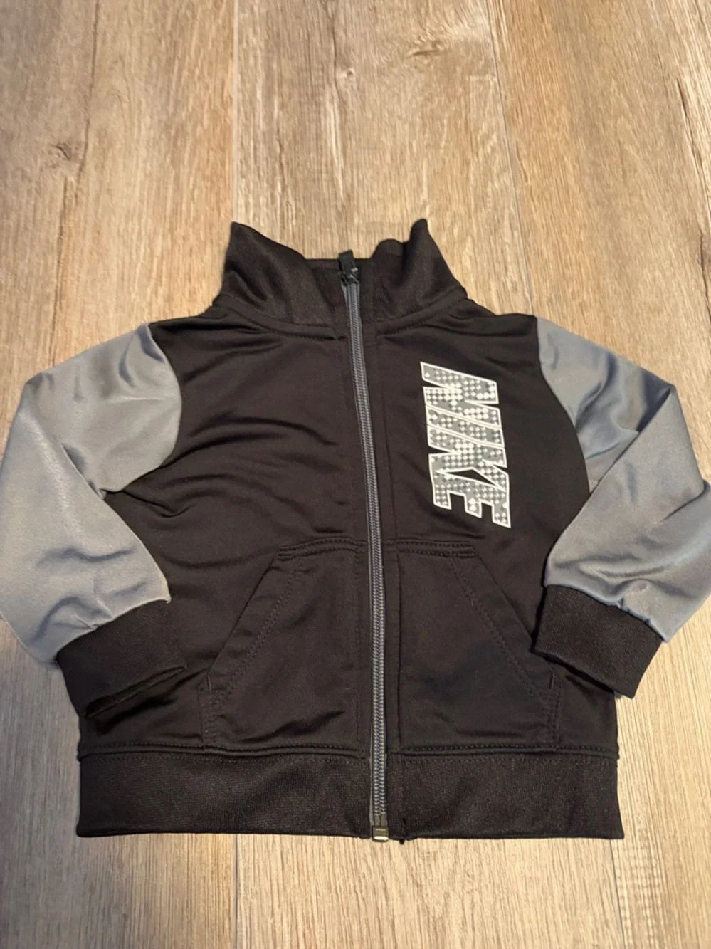 Nike Black & Gray Toddler Zip Track Set